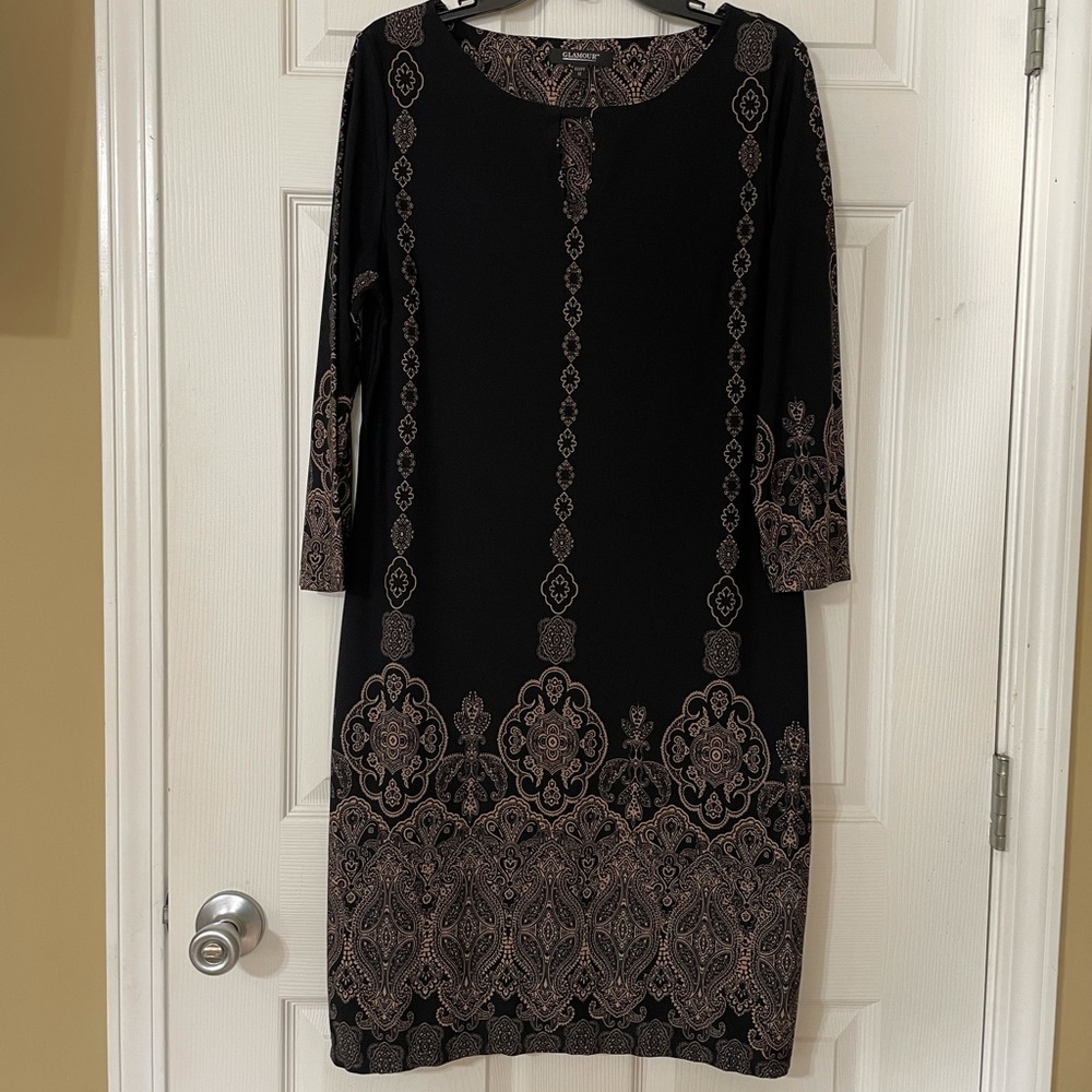 Glamour sheath 3/4 sleeve dress